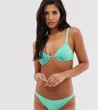 Sole East By Onia Exclusive Ashley Crinkle Cheeky Bikini Bottom In Mint - Green
