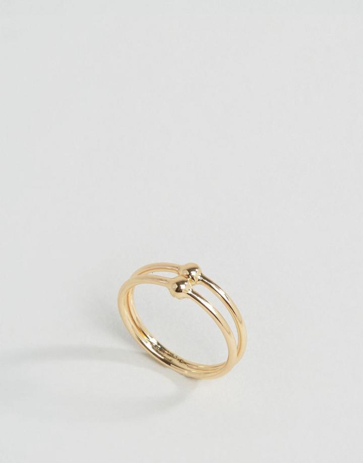Pieces Amina Double Band Ring - Gold
