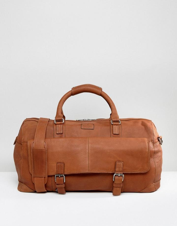 British Belt Co Large Leather Carryall Tan - Tan