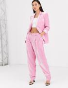 Rachel Antonoff Bea Pleated Velvet Pants-pink