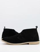 French Connection Suede Desert Boot In Black