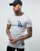 Majestic L.a. Dodgers Longline T-shirt - Gray