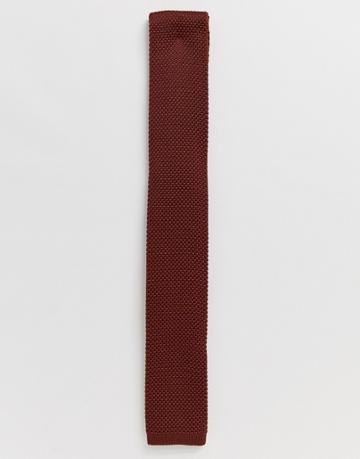 Twisted Tailor Knitted Tie In Brown