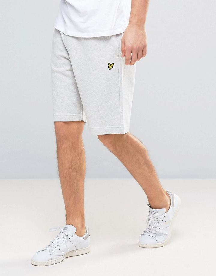 Lyle & Scott Sweat Shorts Regular Fit Eagle Logo In Gray Marl - Gray