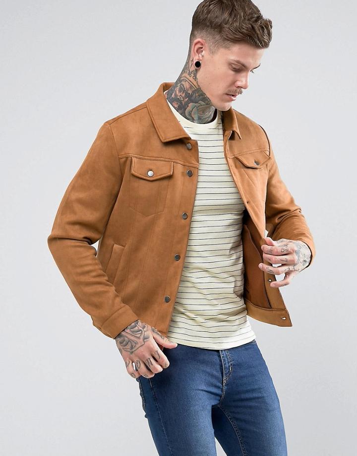 Another Influence Suedette Jacket - Tan