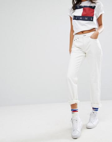 Tommy Jeans Mom Jean - White