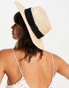 & Other Stories Straw Fedora Hat In Natural-neutral