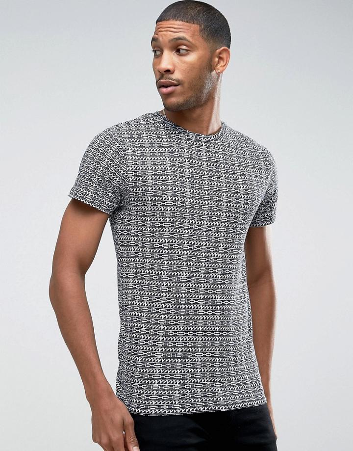 D-struct Jacquard T-shirt - Gray
