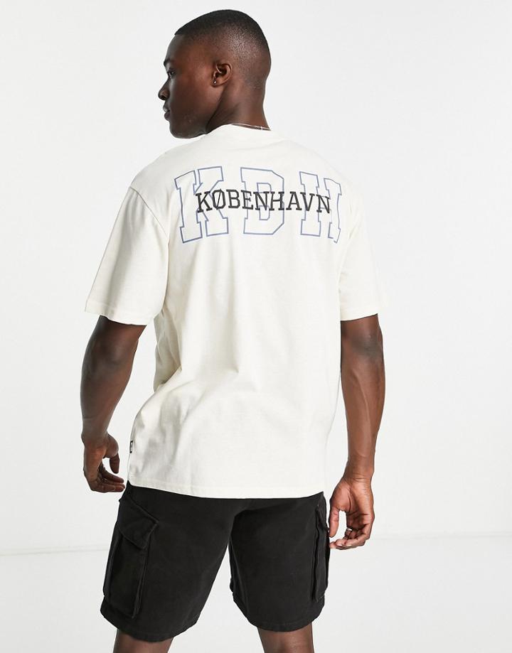 Only & Sons Oversized T-shirt With Copenhagen Logo Back Print In White