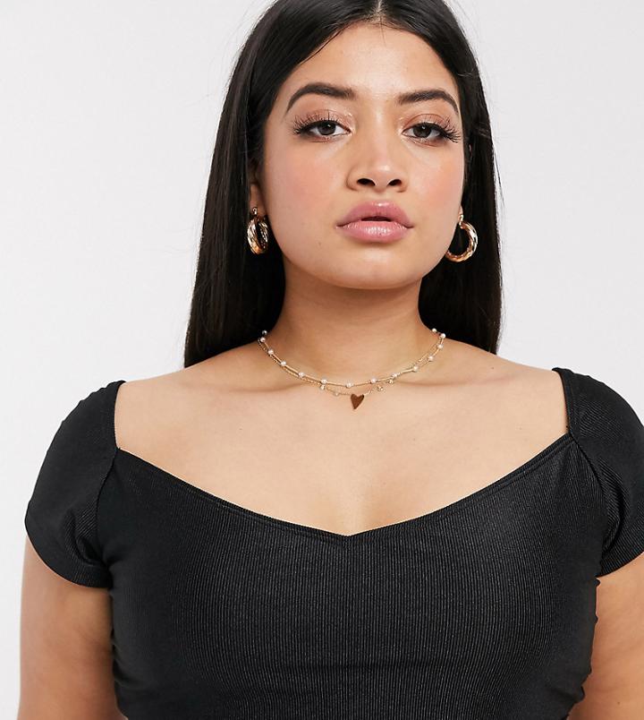 South Beach Curve Exclusive Mix And Match Rib Tank Bikini Top In Black