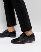 Burton Menswear Leather Brogue In Black - Black