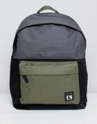 Nicce Backpack In Black With Contrast Panels And Taping - Black