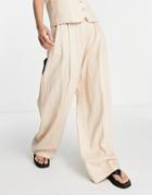 Topshop Oversized Mensy Pants In Pale Pink - Part Of A Set