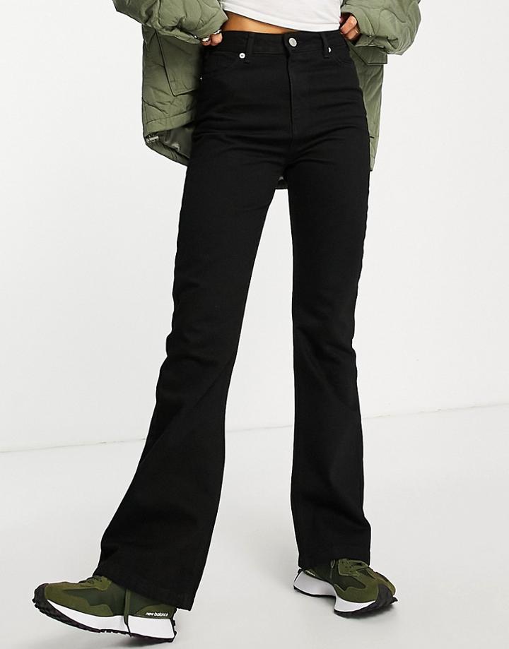 Whistles Authentic High Waist Flared Jean In Black