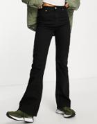 Whistles Authentic High Waist Flared Jean In Black