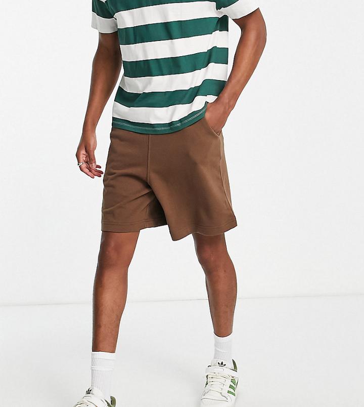 New Look Oversized Jersey Short In Brown