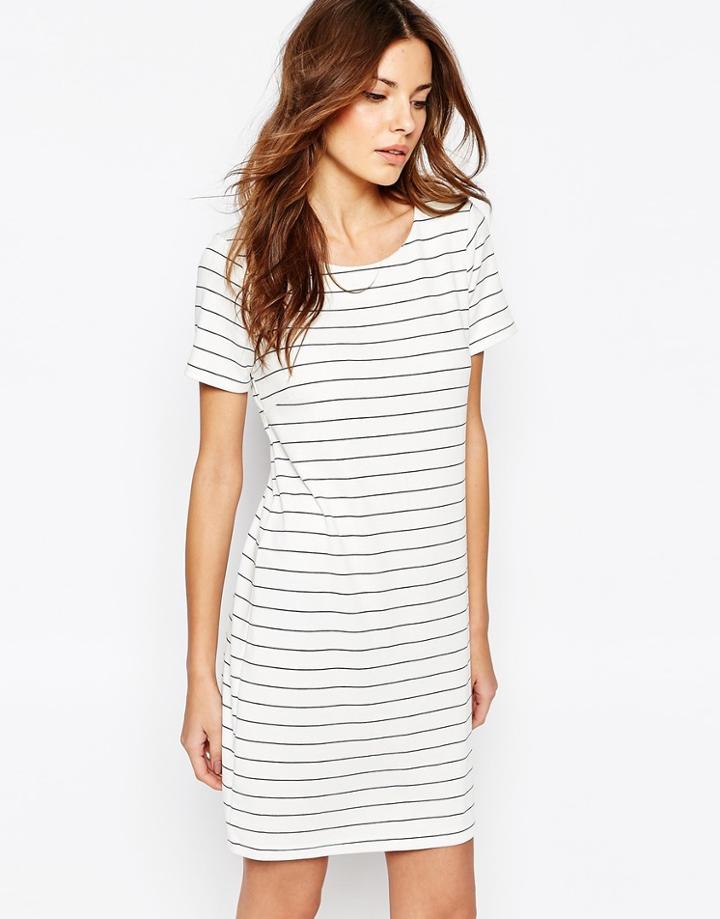 Vila Striped Dress - White With Stripe