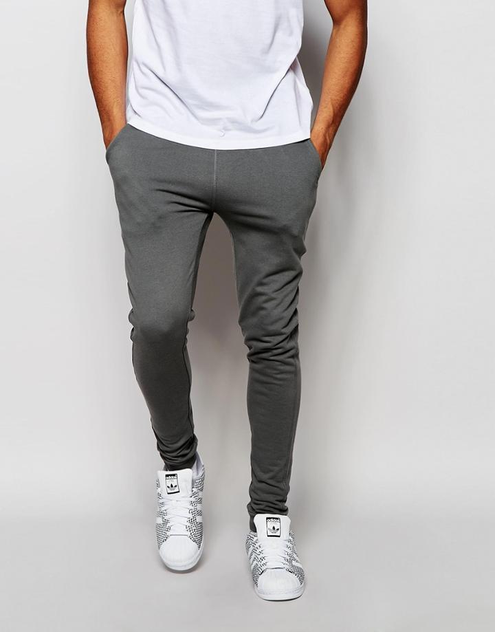 Asos Super Skinny Joggers In Light Green - Smoked Pearl