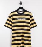 Collusion T-shirt With Embroidery In Retro Stripe Pique-multi