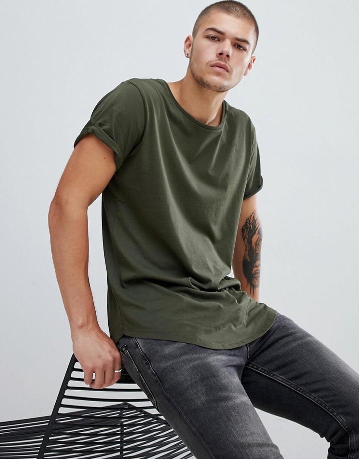 G-star Vontoni Long Line T-shirt In Green - Green