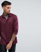 Asos Party Regular Fit Pokla Dot Shirt - Red