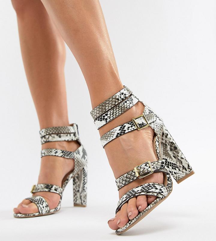 Qupid Heeled Sandals - Multi