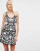 Needle & Thread Blossom Embroidery Prom Dress - Black
