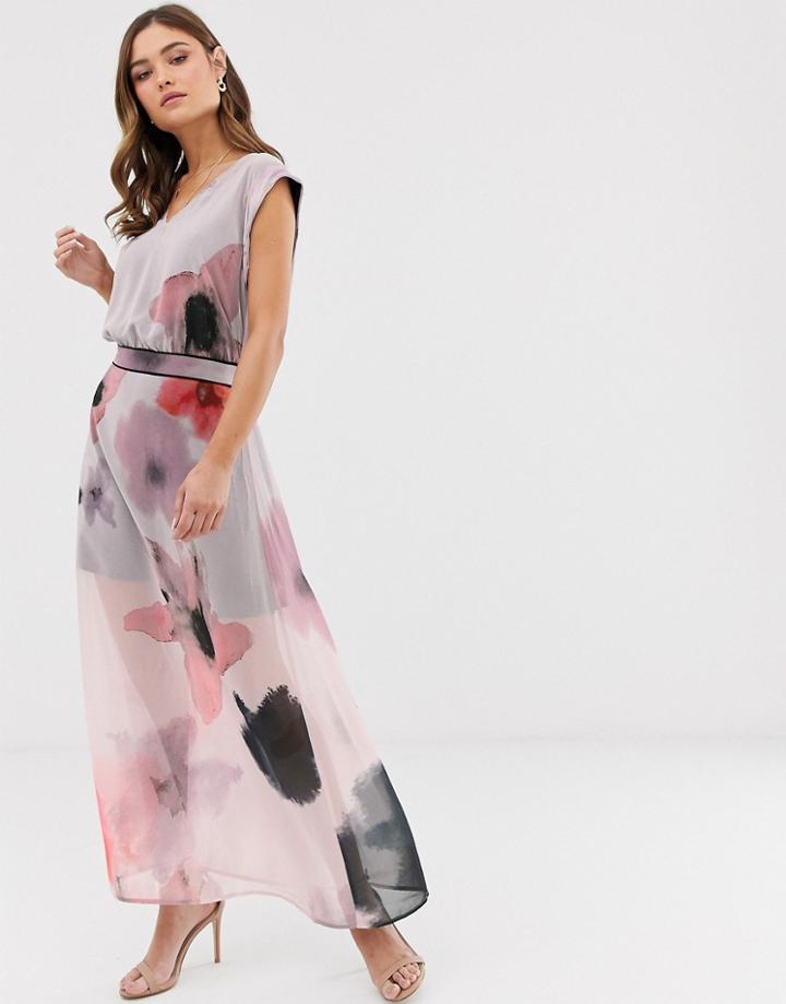 Religion Relaxed Midi Dress With Drop Waist - White