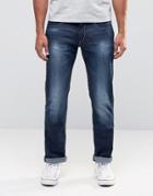 Esprit Jeans In Mid Wash Slim Fit - Dark Blue