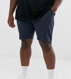 Brave Soul Plus Slim Fit Chino Shorts In Navy