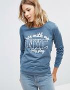 Only Play Nyc Marl Sweat - Navy