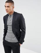 New Look Slim Fit Fleck Blazer In Navy - Navy