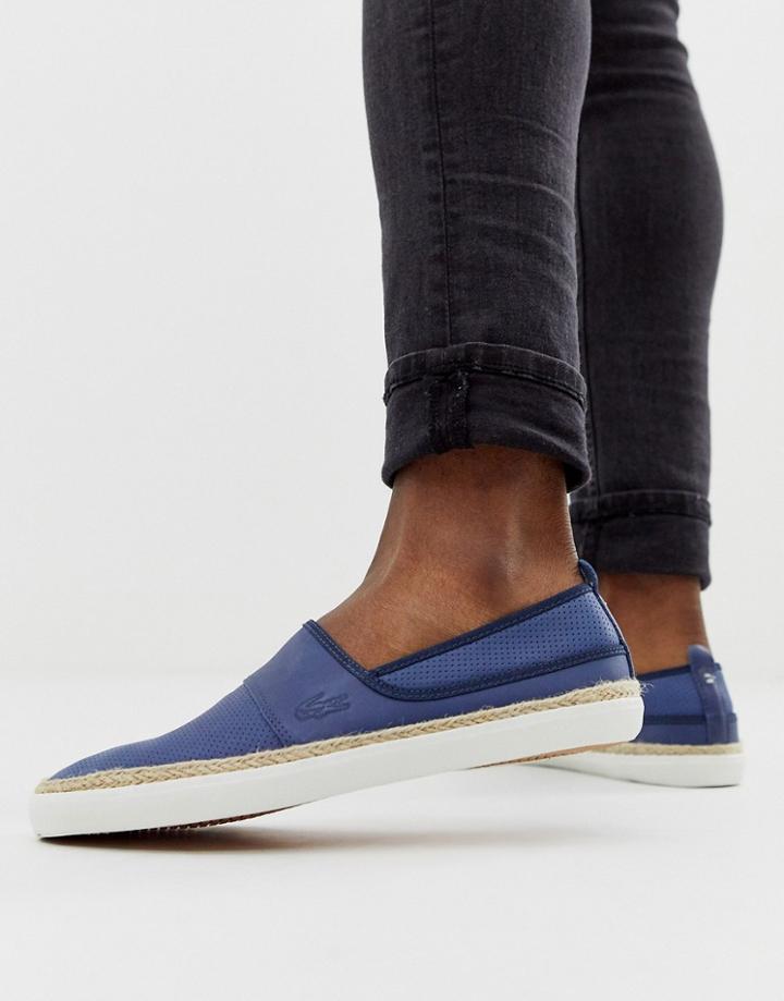 Lacoste Marice Premium Plimsoll In Navy