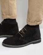 Dead Vintage Desert Boots Black Suede - Black