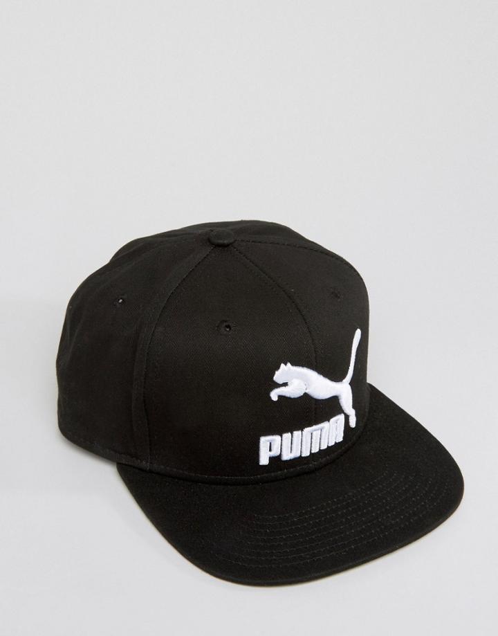 Puma Snapback Cap In Black - Black