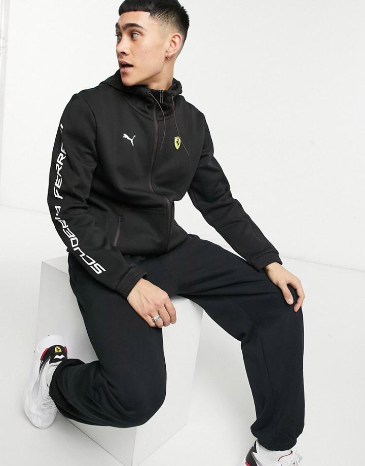 Puma Ferrari Hoodie In Black