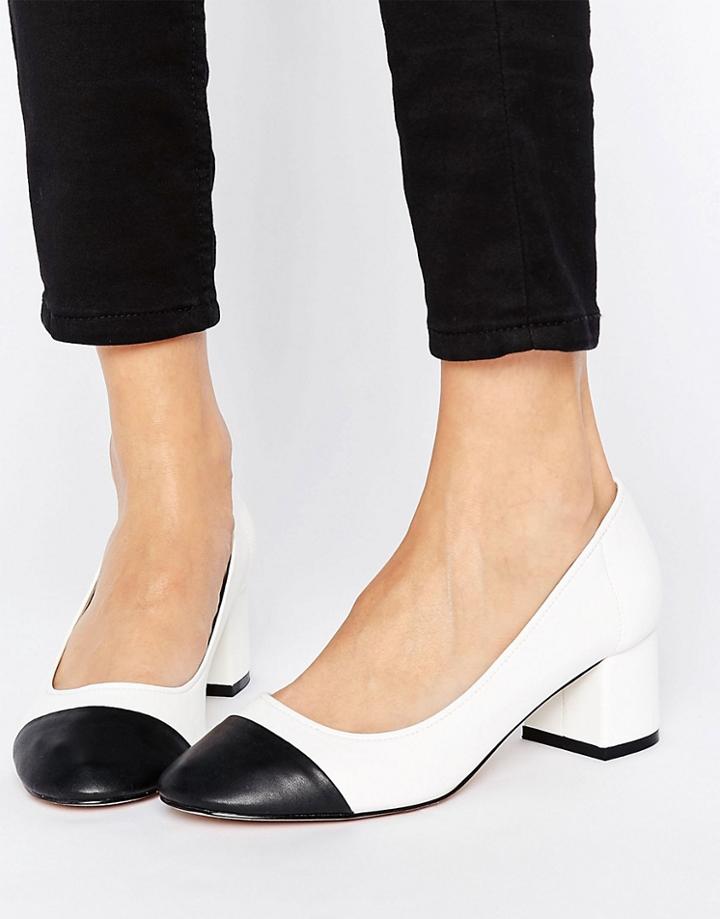 Asos Sona Toe Cap Heels - White