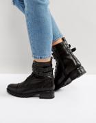 Miss Kg Sax Jewelled Military Boots - Black