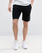 Asos Knitted Textured Shorts In Black - Black