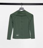 Asos 4505 Petite Icon Long Sleeve Slim-fit Top-green