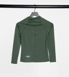 Asos 4505 Petite Icon Long Sleeve Slim-fit Top-green