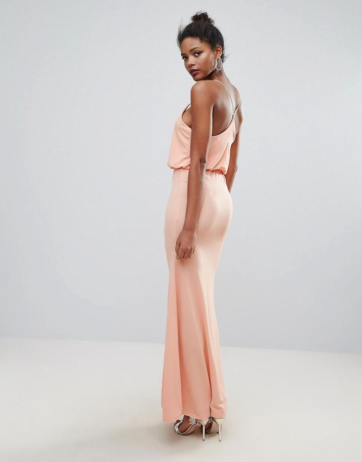 Club L Cross Back Maxi Dress - Pink