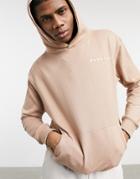Mennace Essential Regular Fit Hoodie In Stone-neutral