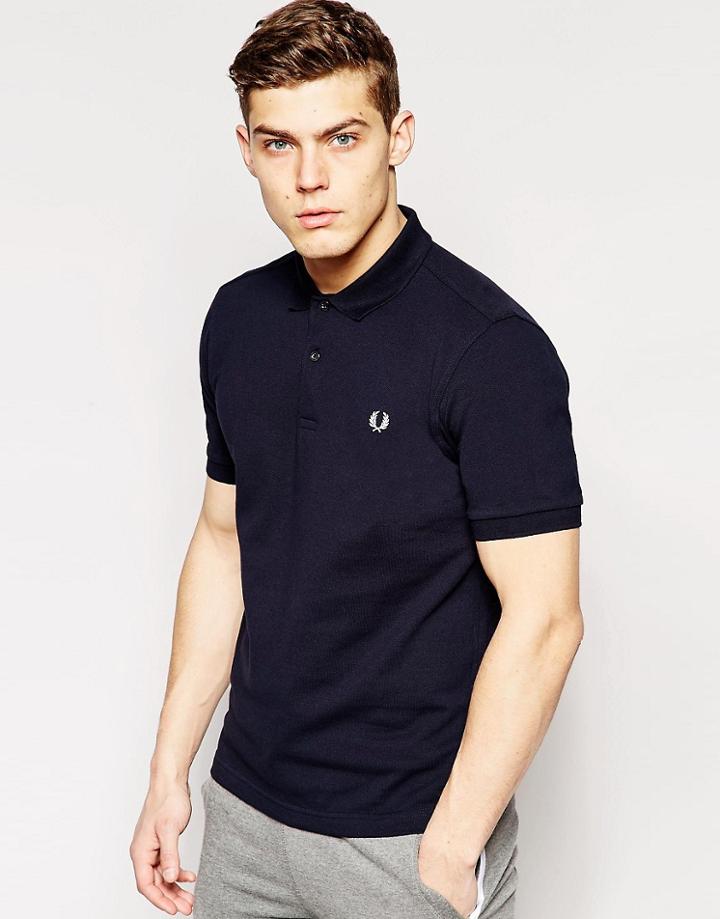 Fred Perry Slim Fit Plain Polo. - Blue