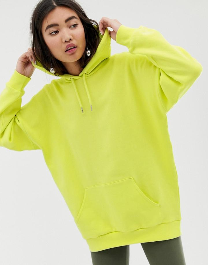Monki Oversized Oversized Hoodie In Lime Green