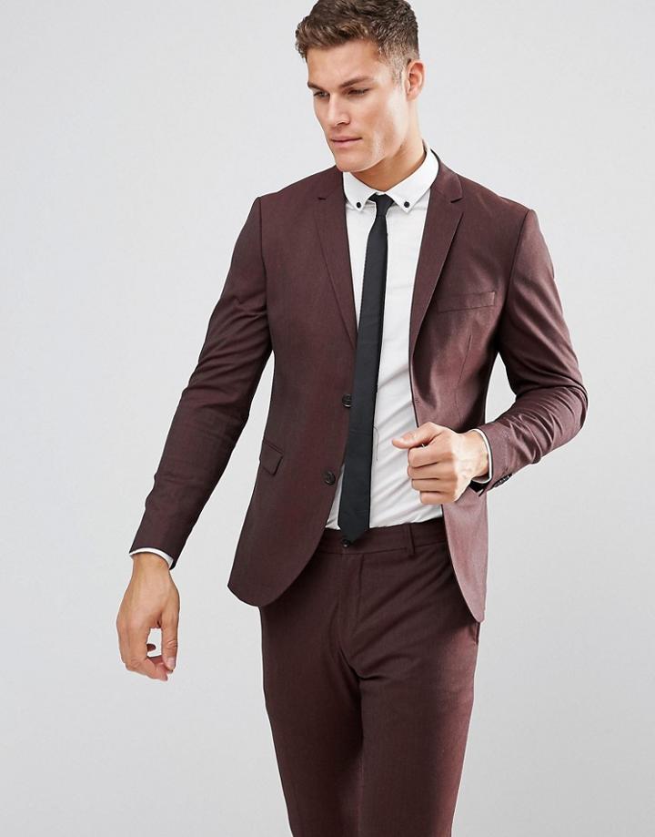 Jack & Jones Premium Skinny Suit Jacket - Red