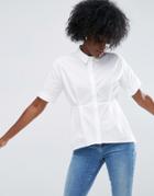 Asos Cotton Shirt With Pephem - White