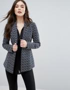 Lavand Geo Texture Blazer - Navy