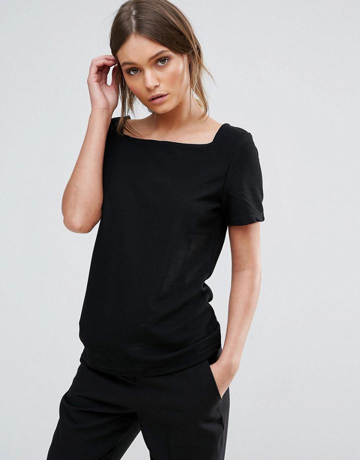 Ichi Fitted T Shirt - Black