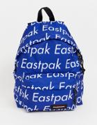 Eastpak Padded Pak'r 24l Backpack In All Over Logo Print - Blue